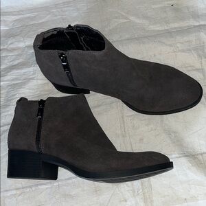 Kenneth Cole Charcoal Suede Ankle Booties